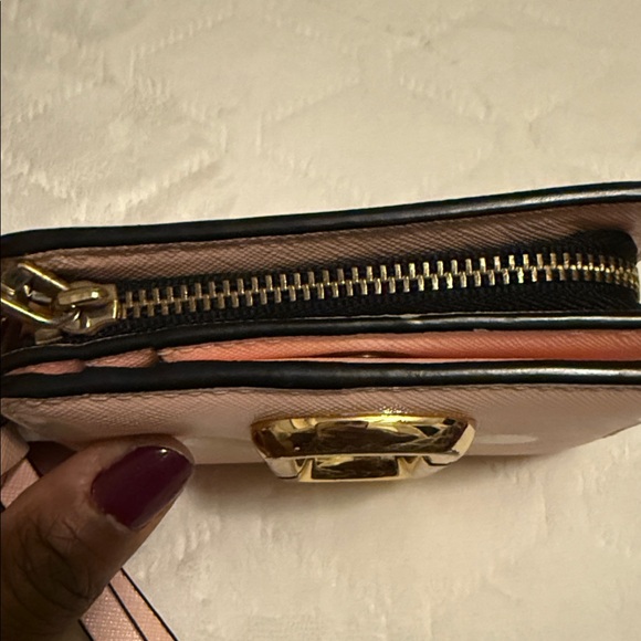 Pink Polka Dot Wristlet Wallet - Picture 4 of 14